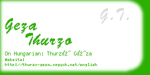 geza thurzo business card