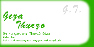 geza thurzo business card